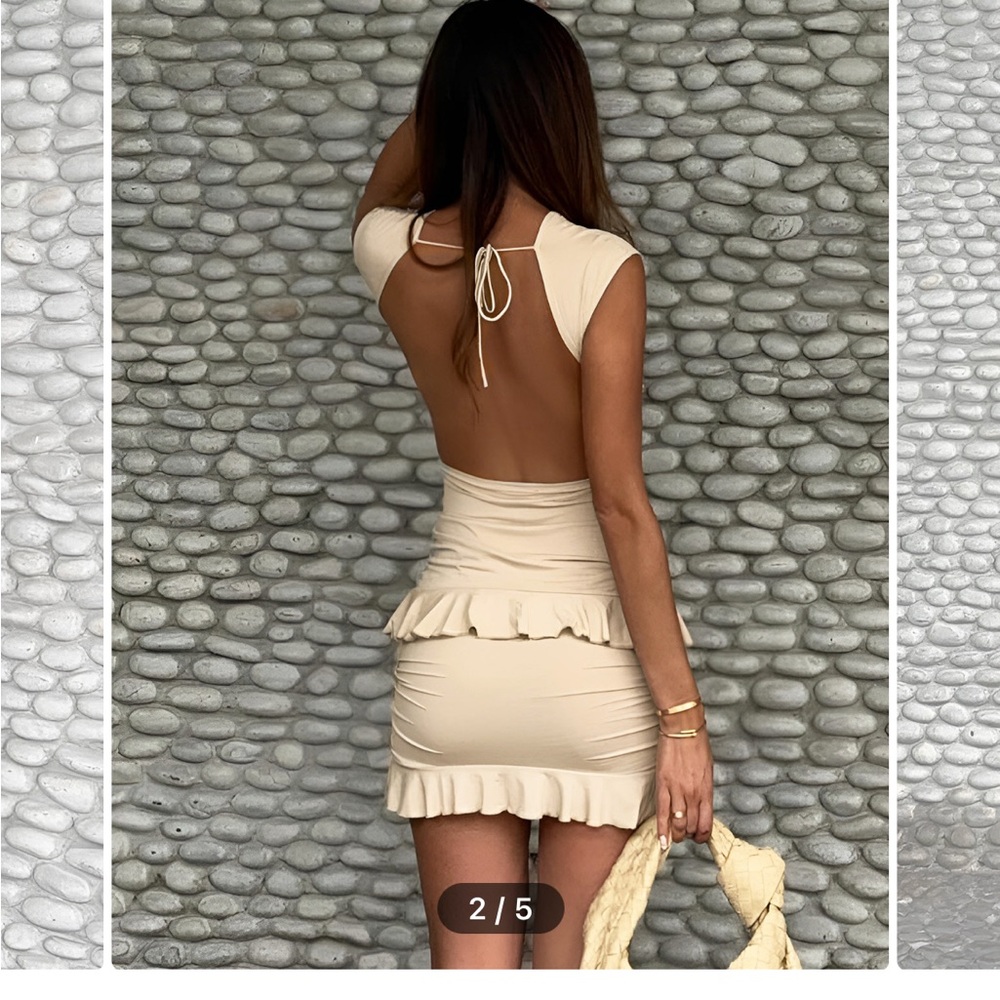 Commense Cap Sleeve Ruffle dress - Picture 2 of 3